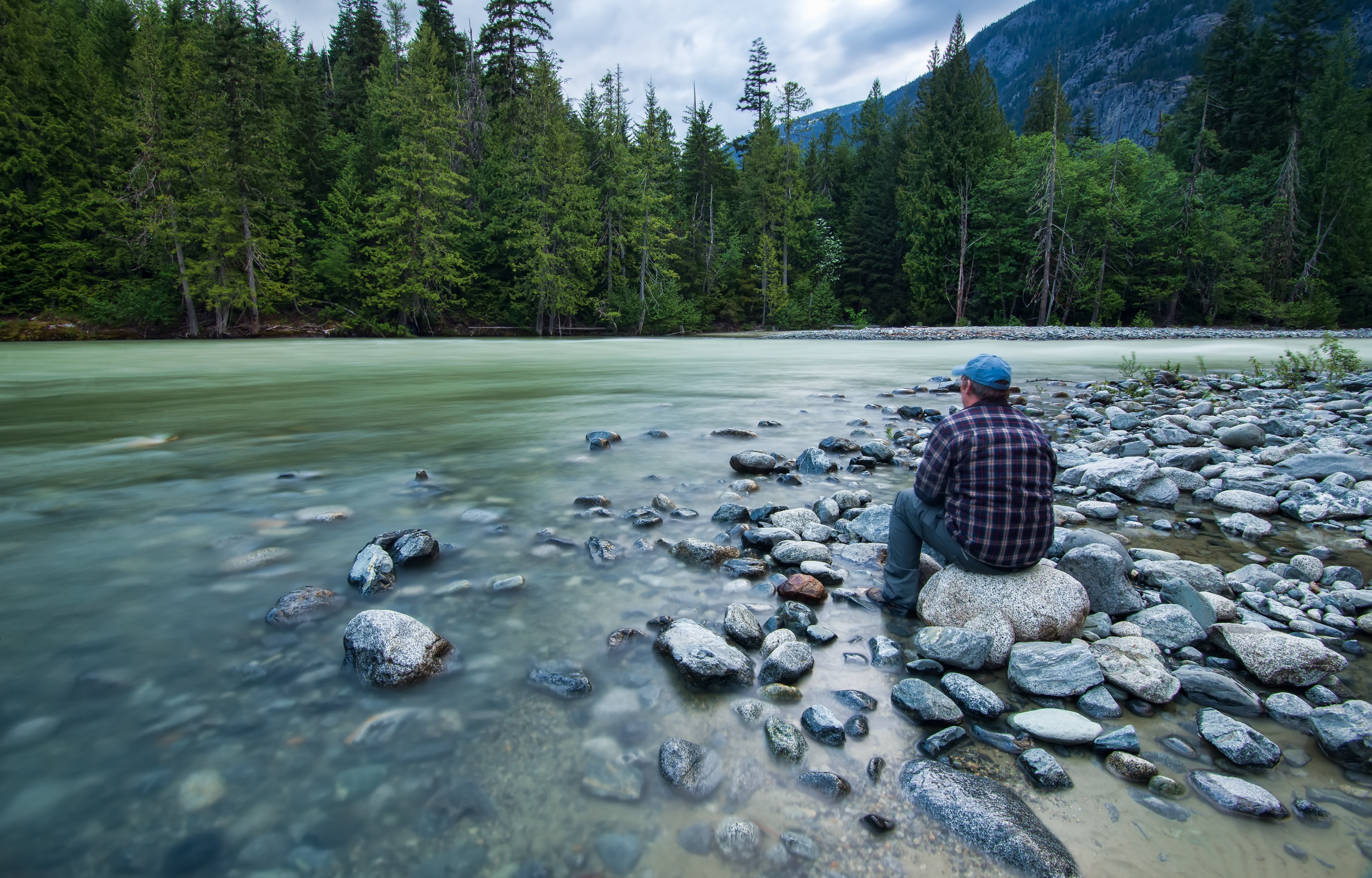 A Fisherman at Silverwood Creek